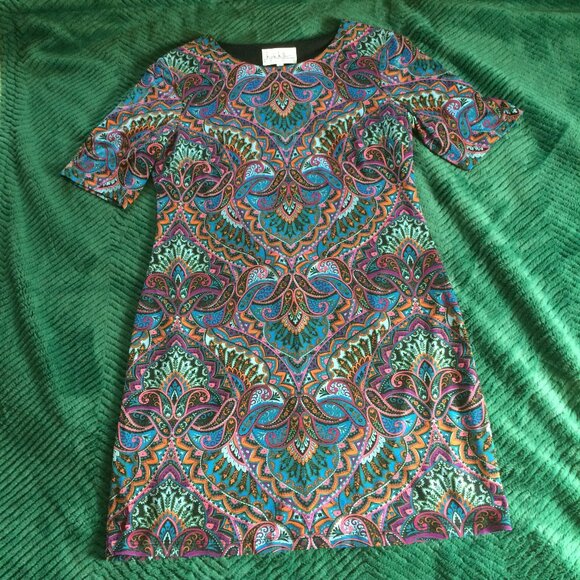 Nicole Miller Studio Multi-color Dress Size12 - Picture 1 of 15